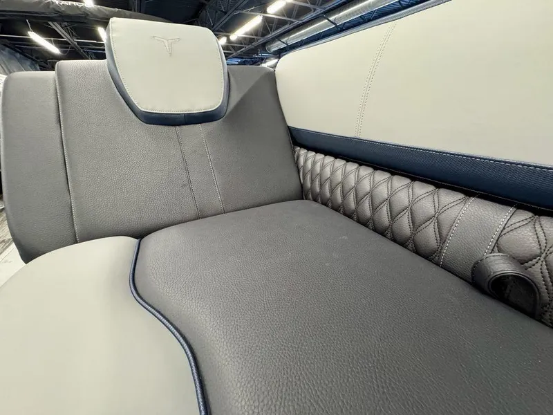 Slide: The Image of Luxurious seating in 2025 Tahoe Cascade 2585 QLS with quilted leather design. - 8