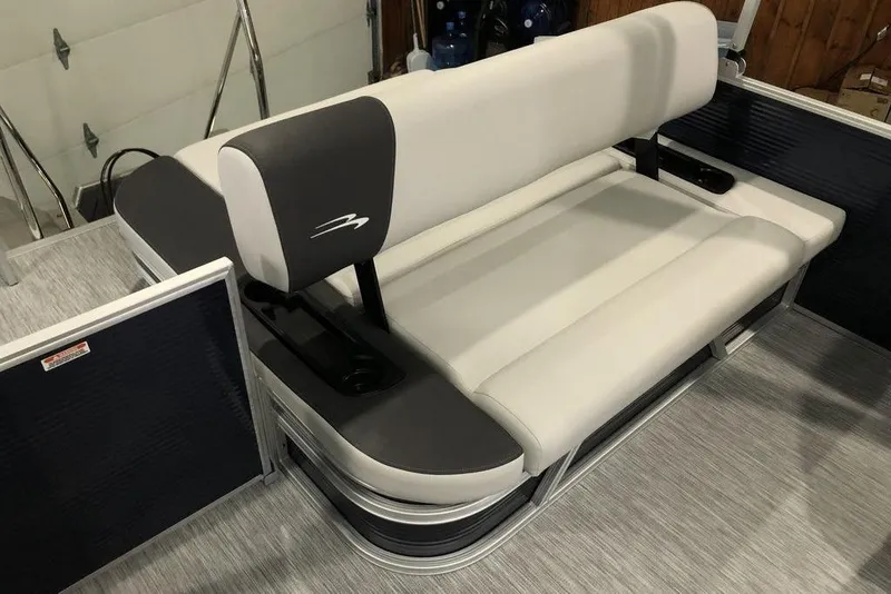 Slide: The Image of 2026 Bennington S Swingback 22 SSB SPS boat seat, sleek design, gray upholstery. - 8