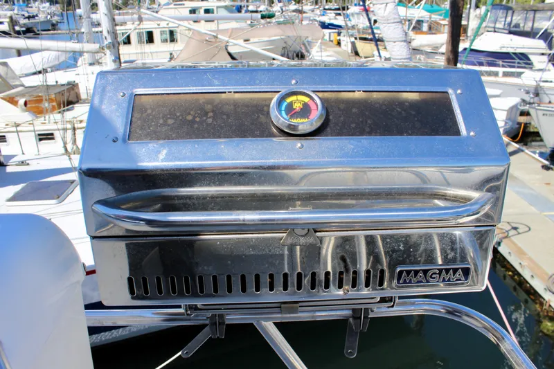Slide: The Image of Stainless steel Magma grill on 1999 Bayliner 4788 Motoryacht, docked at marina. - 25
