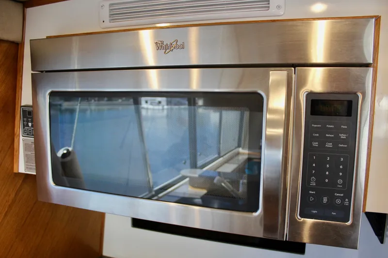 Slide: The Image of Stainless steel microwave in 1999 Bayliner 4788 Motoryacht kitchen. - 41