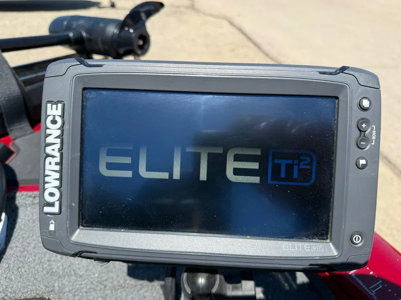 Slide: The Image of Lowrance Elite Ti² fish finder on 2019 Tracker Pro Team 175 TXW boat. - 10