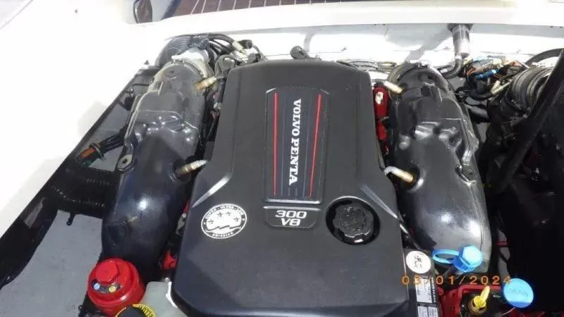Slide: The Image of 2017 Chris-Craft Launch 28 engine, featuring a Volvo Penta 300 V8. - 23