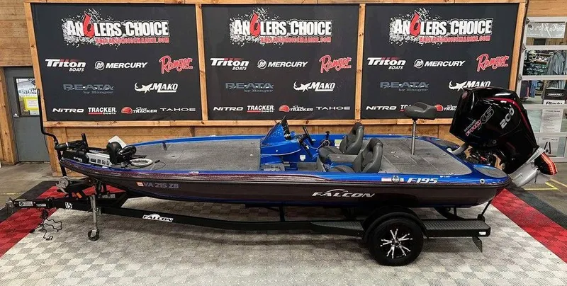 Slide: The Image of 2019 Falcon F195 fishing boat on display at Anglers Choice showroom. - 1