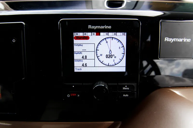 Slide: The Image of Raymarine navigation display on 2020 Galeon 550 Fly yacht dashboard. - 21