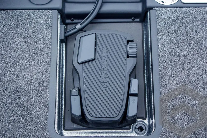 Slide: The Image of Foot pedal control on 2025 Caymas CX 21 PRO boat deck. - 30