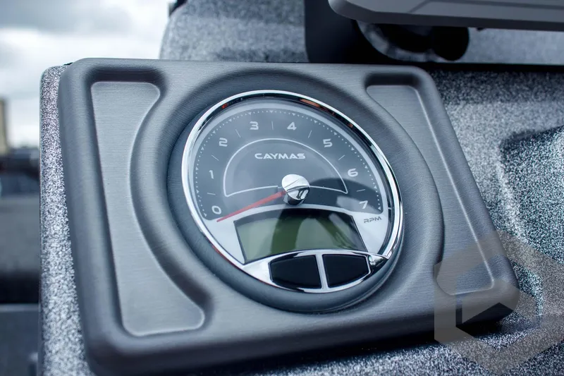 Slide: The Image of 2025 Caymas CX 21 PRO dashboard gauge, displaying RPM, in a sleek, modern design. - 40