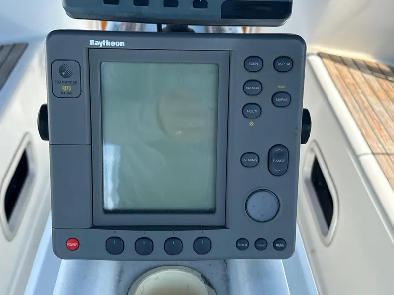 Slide: The Image of Raytheon navigation system on a 1997 Beneteau 50 yacht. - 17