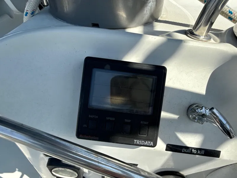 Slide: The Image of Beneteau 50 yacht control panel with Tridata display, 1997 model. - 26