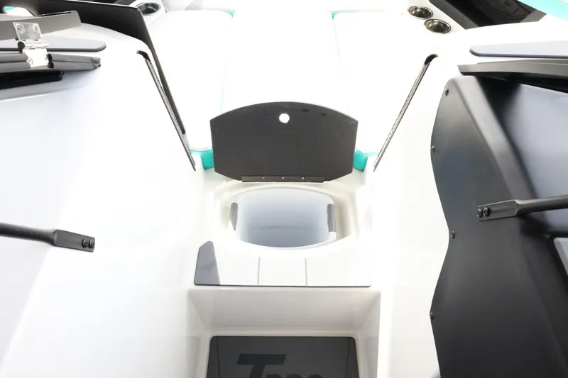 Slide: The Image of 2023 Axis T220 boat interior with sleek design and modern features. - 30