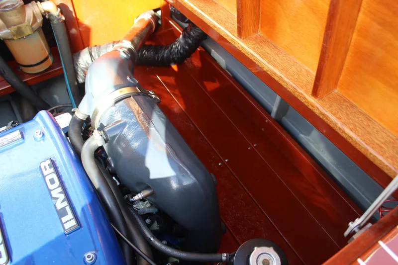 Slide: The Image of Engine compartment of 2017 Hacker-Craft 30 with Ilmor engine components. - 4