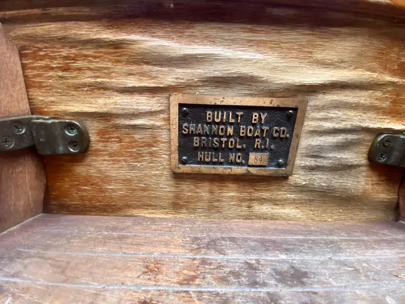 Slide: The Image of Plaque on 1983 Shannon 38 boat, built by Shannon Boat Co., Bristol, R.I., Hull No. 84. - 10