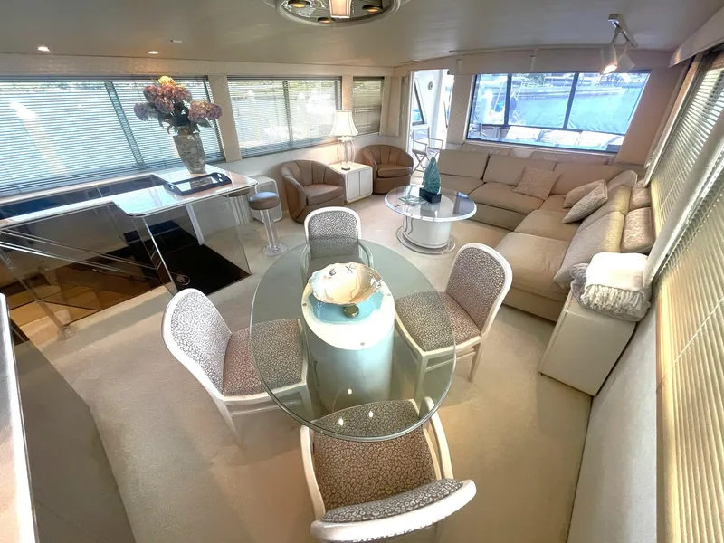 Slide: The Image of HATTERAS 80 CPMY SALON OVERVIEW FROM PORT SIDE FORWARD - 7