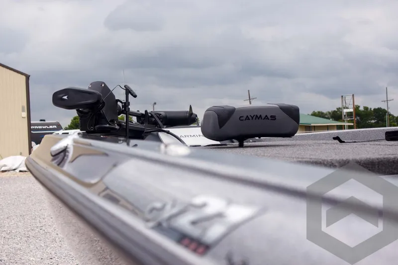 Slide: The Image of 2025 Caymas CX 21 PRO boat, close-up view, showcasing sleek design and branding. - 11