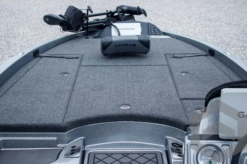 Slide: The Image of 2025 Caymas CX 21 PRO boat deck with Garmin equipment, featuring a sleek, modern design. - 22