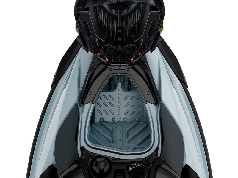 Slide: The Image of 2025 Sea-Doo Wake 170 jet ski, top view, showcasing storage compartment and sleek design. - 7