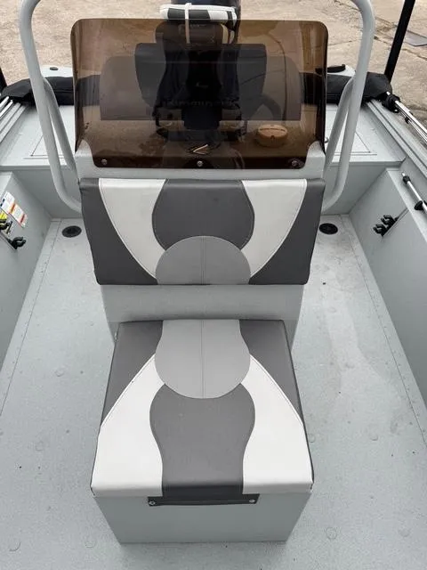 Slide: The Image of 2023 Polar Kraft 190 Sport X boat interior with stylish seating and console design. - 9