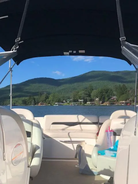 Slide: The Image of Chaparral 230 SSi boat interior with lake and mountain view, 2000 model. - 4