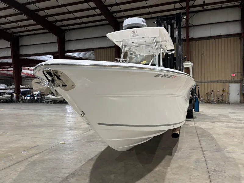 Slide: The Image of 2020 Sea Fox 266 Commander boat in indoor storage facility. - 10