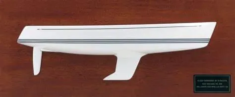 Slide: The Image of Model of 2001 X-Yachts 332 sailboat on wooden display plaque. - 11