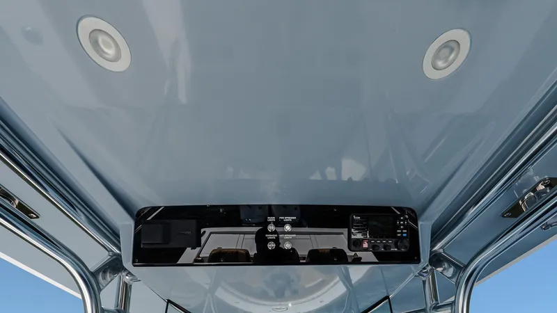 Slide: The Image of 2025 Valhalla Boatworks V-29 Hybrid console with sleek design and modern controls. - 29