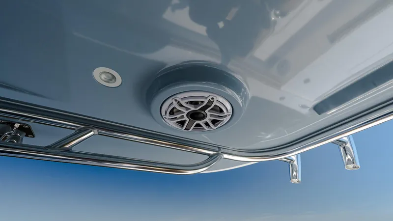 Slide: The Image of Valhalla Boatworks V-29 Hybrid 2025, featuring sleek design and modern speaker system. - 30