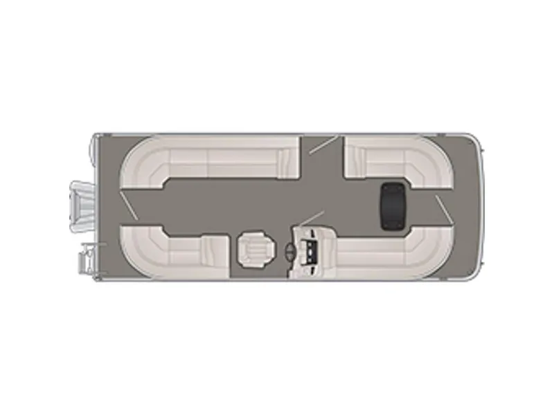 Slide: The Image of Top view of 2019 Bennington 23 SSRCX pontoon boat layout. - 11
