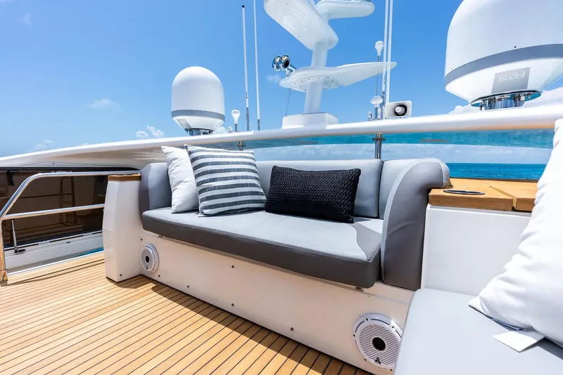Slide: The Image of Luxurious 2009 Princess Motor Yacht deck with stylish seating and ocean view. - 41
