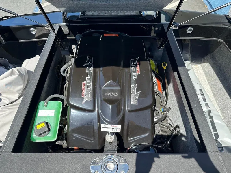 Slide: The Image of 2025 Sanger V215 SX engine compartment with powerful motor and components. - 31