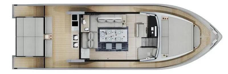 Slide: The Image of Top view of 2026 Ladenstein L48 MIAMI yacht interior layout. - 22