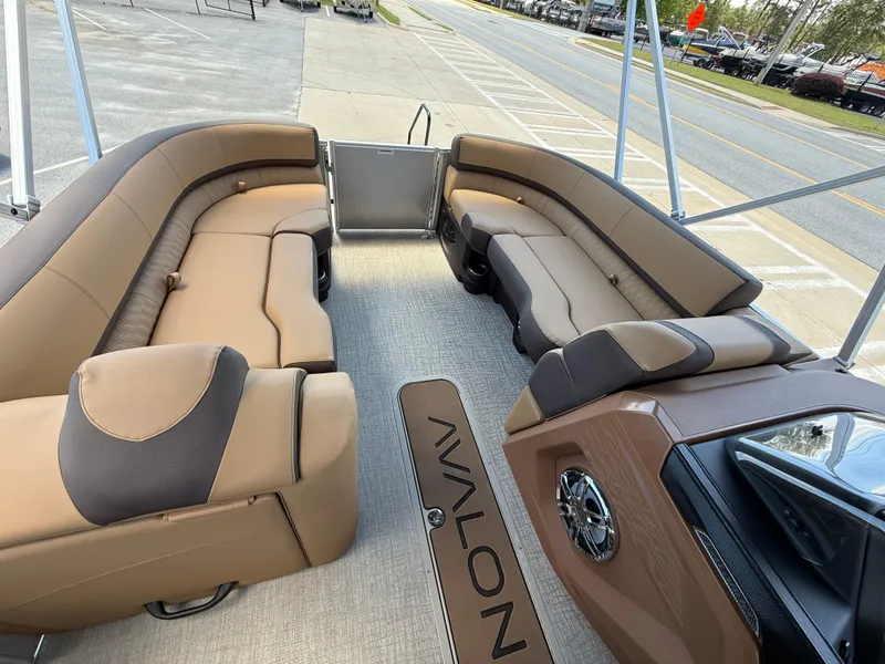Slide: The Image of 2025 Avalon Catalina Entertainer Funship interior with luxurious seating and modern design. - 18