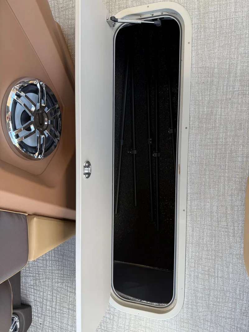 Slide: The Image of Storage compartment in 2025 Avalon Catalina Entertainer Funship boat interior. - 42