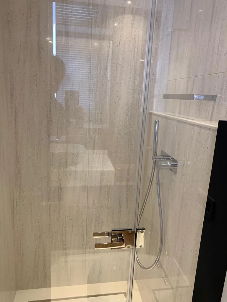 Slide: The Image of Modern shower in 2020 Sunseeker Manhattan 68 yacht bathroom. - 32