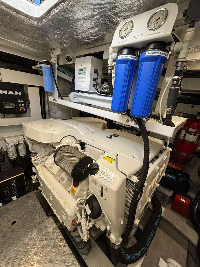 Slide: The Image of Engine room of 2020 Sunseeker Manhattan 68 yacht with filtration system. - 42