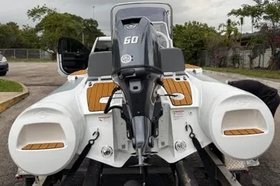 Slide: The Image of Gala V420 boat 2026 with 60 HP outboard motor. - 7