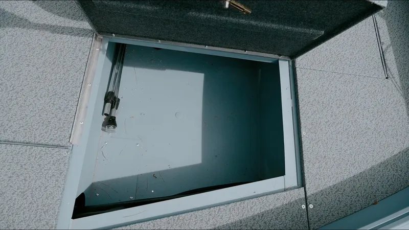 Slide: The Image of Open storage compartment on 2025 G3 Guide V187 T boat deck. - 10