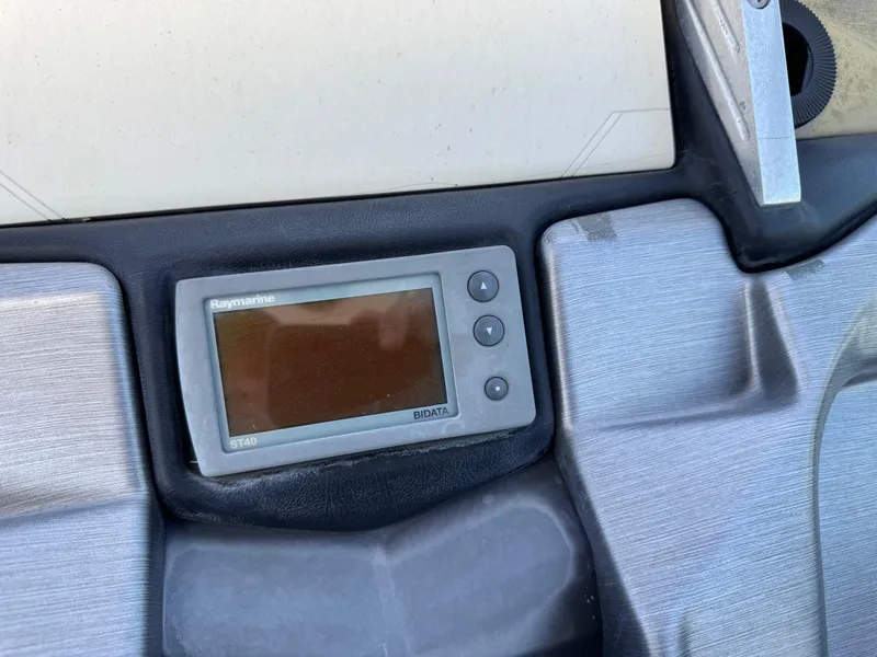 Slide: The Image of Control panel of a 2013 Monterey 320 Sport Yacht with Raymarine display. - 28