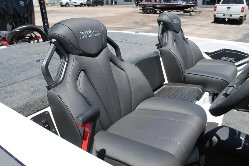 Slide: The Image of 2025 Skeeter ZXR21 boat interior with sleek, modern seating and ergonomic design. - 3