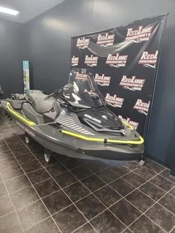 Slide: The Image of 2025 Sea-Doo Waverunner Explorer Pro on display at RedLine Powersports showroom. - 11