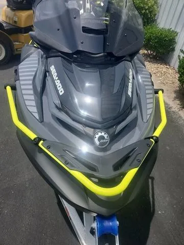 Slide: The Image of 2025 Sea-Doo Waverunner Explorer Pro with sleek design and vibrant yellow accents. - 17