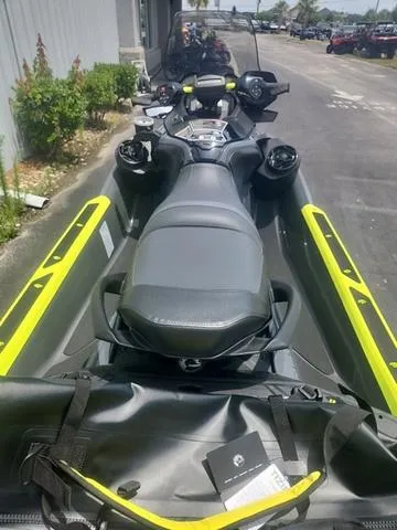 Slide: The Image of 2025 Sea-Doo Waverunner Explorer Pro, sleek design, parked outdoors. - 19