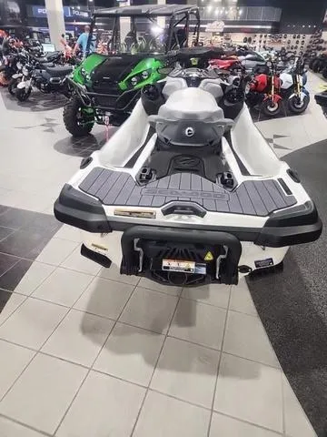 Slide: The Image of 2025 Sea-Doo Waverunner GTX displayed in showroom, rear view. - 10
