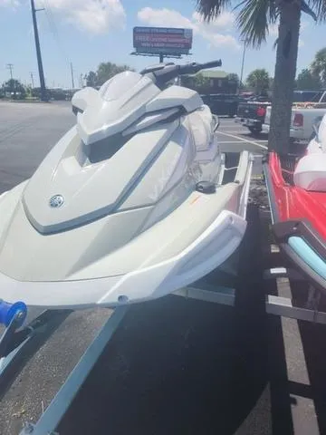 Slide: The Image of 2025 Yamaha WaveRunner VX Cruiser HO on trailer under sunny sky. - 6