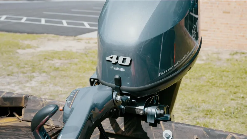 Slide: The Image of 2025 G3 Gator Tough 16 DK with Yamaha 40 horsepower outboard motor. - 13
