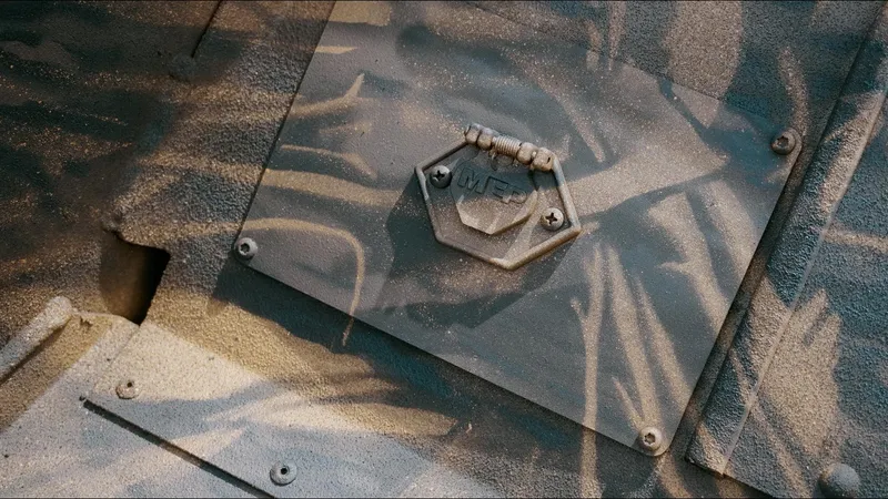 Slide: The Image of Close-up of 2025 G3 Gator Tough 16 DK camouflage-patterned metal surface. - 15