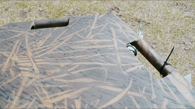 Slide: The Image of 2025 G3 Gator Tough 16 DK boat with camouflage pattern on deck. - 16