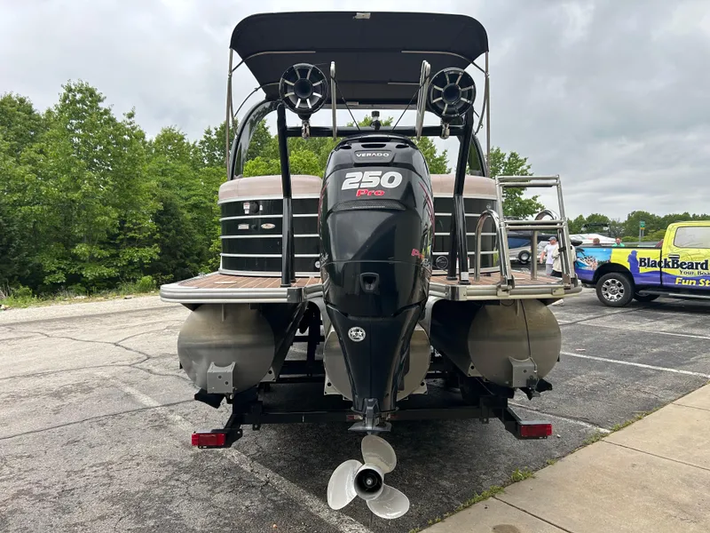 Slide: The Image of 2017 South Bay 525 RS Arch 3.0+ pontoon boat with Suzuki 250 outboard motor. - 5