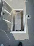 Slide: The Image of 2024 Smoker Craft Freedom 180 SC boat storage compartment open. - 7