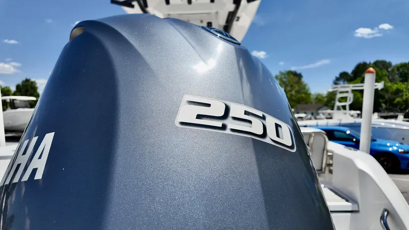Slide: The Image of Yamaha 250 outboard engine on a 2021 Sea Fox 248 Commander boat. - 20