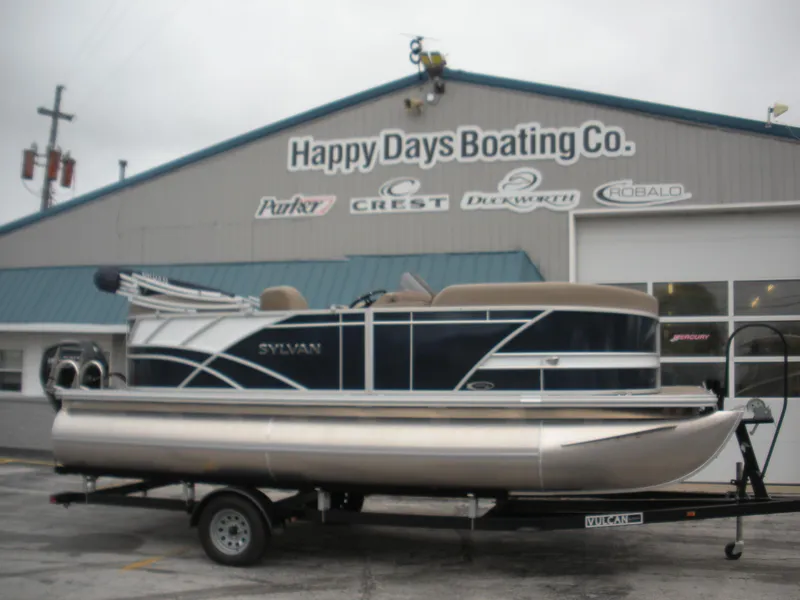 Slide: The Image of 2024 Sylvan Mirage 820 LZ pontoon boat on trailer at Happy Days Boating Co. - 0