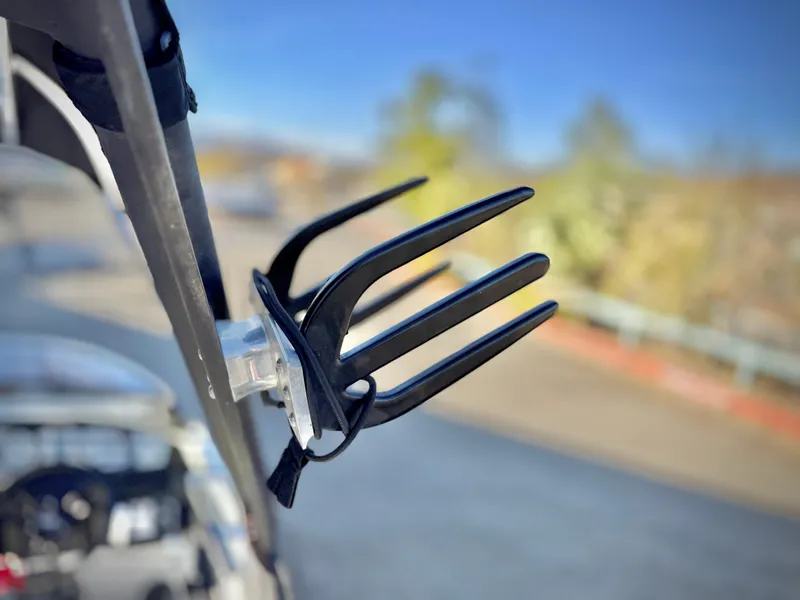 Slide: The Image of Wakeboard rack on 2021 Axis T22 boat, close-up view. - 14